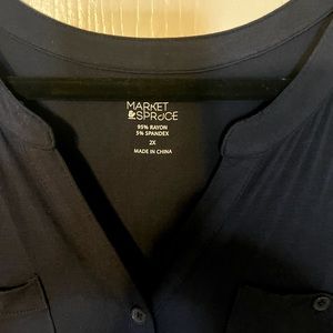 Navy Blue Knee length dress